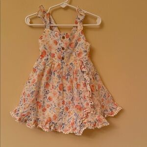 Tommy Bahama Kids Floral Dress in Orange and Blue 18M
